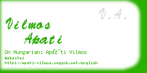 vilmos apati business card